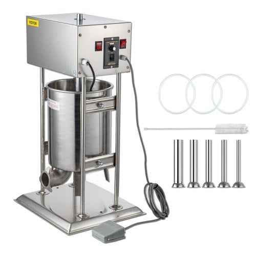Commercial Automatic Sausage Maker Machine Electric Food Grade Stainless Steel 10 L 22 lbs Sausage Stuffer Machine Vertical with 4 Filling Funnels High Quality Durable DIY Ireland