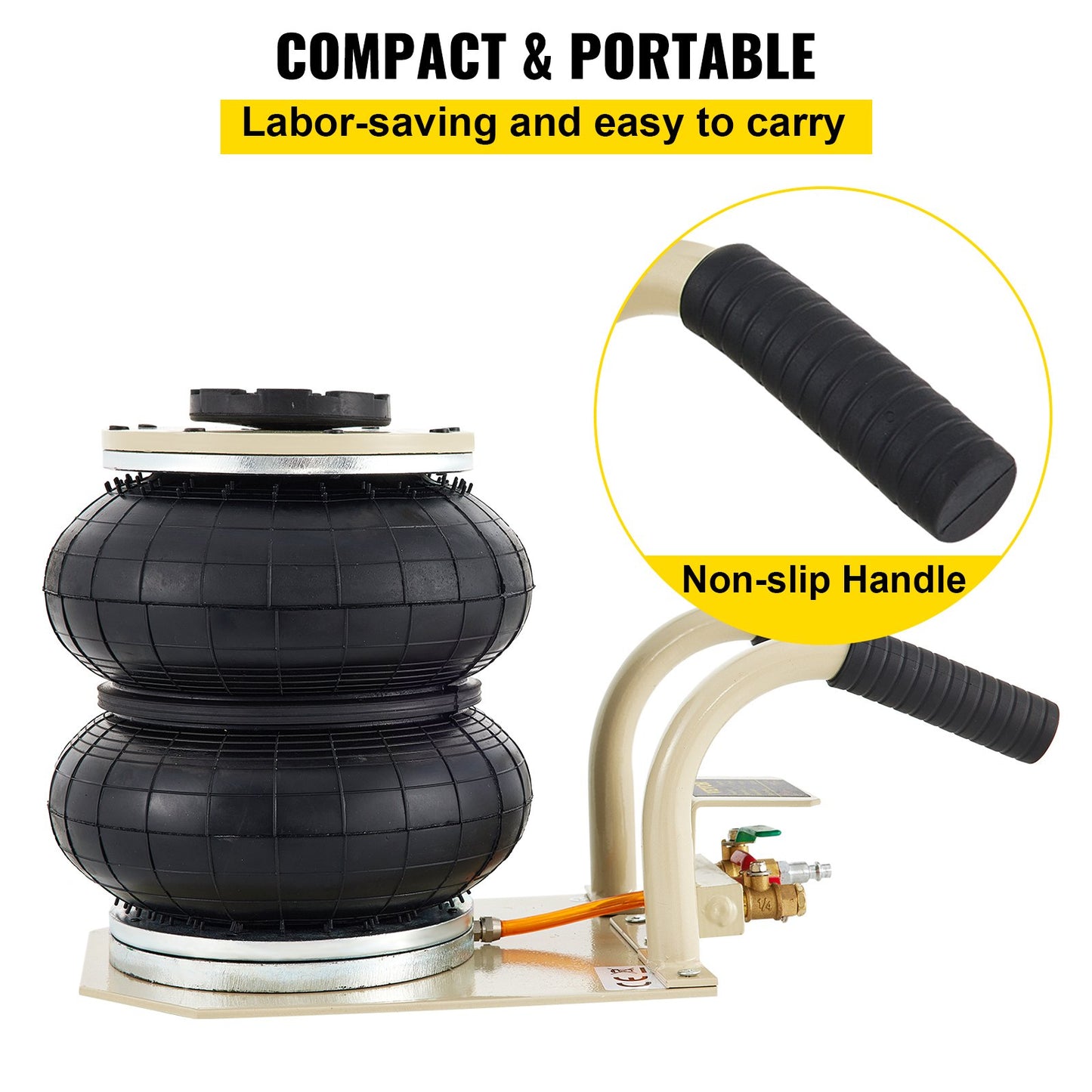 Pneumatic Air Jack 2.5 Ton 5500LBS Double Bag Air Jack Lifting Pneumatic Air Jack Car Jack Lifter for Car, Minivan, SUV Off-road Vehicle