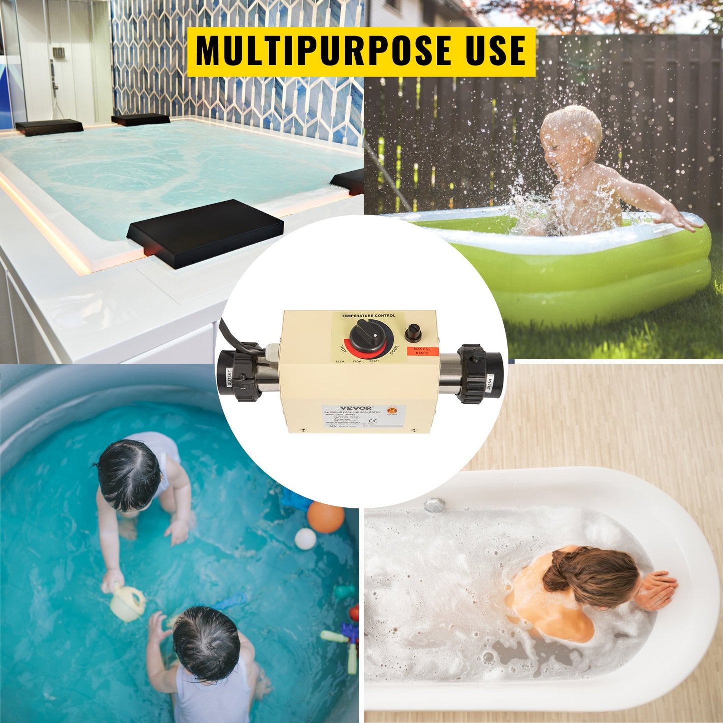 50mm Electric Water Heater Thermostat For Swimming Pool Water Heater Thermostat 3KW 220V SPA Swimming Pool Spa Thermostat