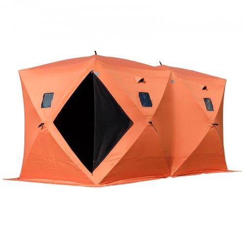 8 Person Ice Fishing Shelter Tent 300d Oxford Fabric Portable Ice Shelter Strong Waterproof Ice Fish Shelter for Outdoor Fishing Ice Fishing Tent