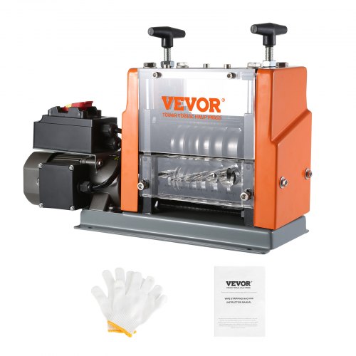 Automatic Wire Stripping Machine, 0.06''-0.98'' Electric Motorized Cable Stripper, 60 W, Wire Peeler with Visible Stripping Depth Reference, 6 Round & 1 Flat Channels for Scrap Copper Recycling