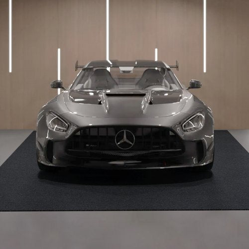 Garage Floor Mat, 2.25 x 5.2 M Waterproof Protection from Water,Snow, Rain,Mud and Oil for Cars, Non-slip Heavy Duty Containment Mat with TPE Anti-Leak Backing & Easy to Clean & Cuttable