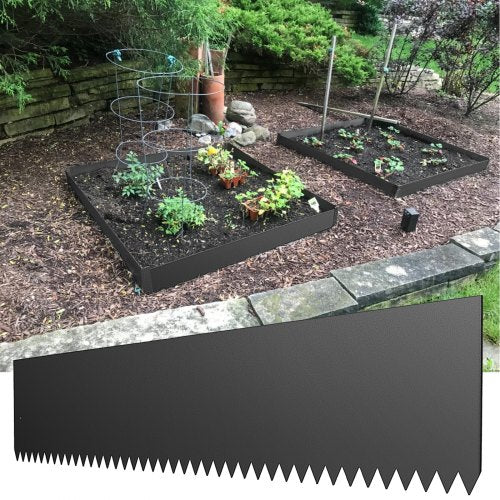 Steel Landscape Edging 40 x 8 Inch, Steel Edging 6pcs, Steel Garden Edging Border, Landscape Edging, Steel Lawn Edging, Garden Edging, Garden Border Edging for Landscaping