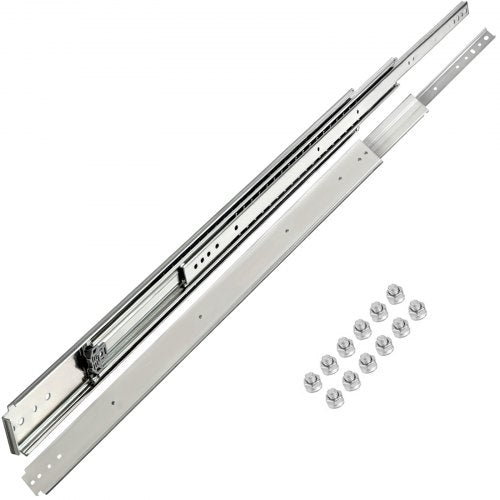 Drawer Slides, 1 Pair 20 Inch Soft Close Drawer Slides, Ball Bearing Side Mount Drawer Hardware Slides, 500 LBS Load Capacity 3-Section Full Extension Drawer Slides for Smooth Slide, Less Noise