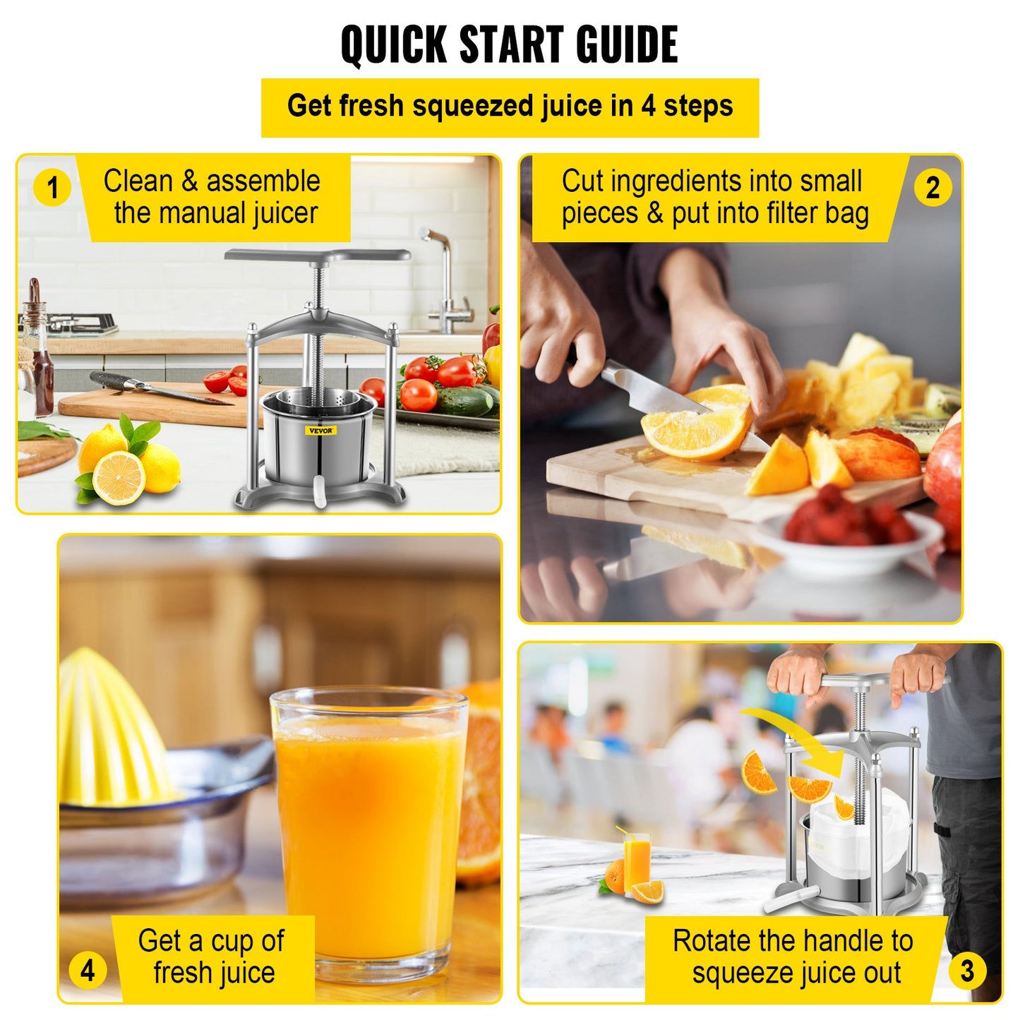 Fruit Wine Press, 0.8Gal Wine Press, 3L Fruit Cider Grinder w/ Dual Stainless Steel Barrels, Manual Press Machine with Triangular Structure & T-Handle, for Cider Tincture Cheese Herb Vegetables