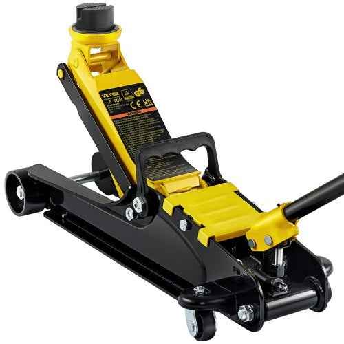 Floor Jack, 2.5 Ton Low Profile Floor Jack, Heavy-duty Steel Racing Floor Jack With Single Piston Lift Pump, Floor Jack Lifting Range 85 mm-380 mm
