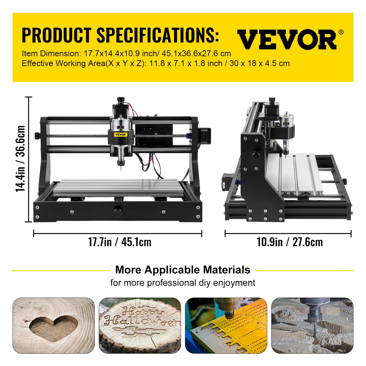 CNC 3018 Pro 300×180×45mm CNC Machine GRBL Control Mini Engraver with Offline Controller 3 Axis Engraving Machine for Carving Milling Plastic Acrylic PVC Wood