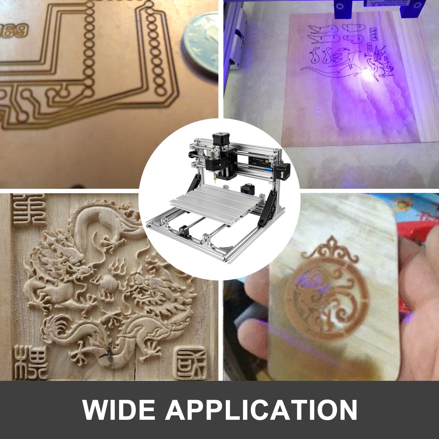 2418 CNC Router Kit Wood Router Kit Basic GRBL Control DIY CNC Machine 3 Axis PCB PVC Milling Machine with Offline Controller 240x180x40mm