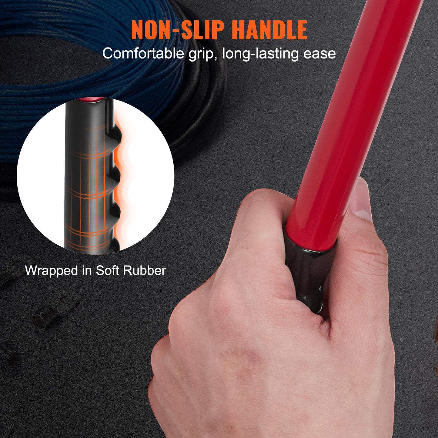 Battery Cable Lug Crimping Tool, 10-1/0AWG with Cable Cutter and 95PCS Copper Ring Terminals, 6 Wire Sizes Crimping Die and 100pcs Heat Shrink Tubes, for Heavy Duty Wire Lugs