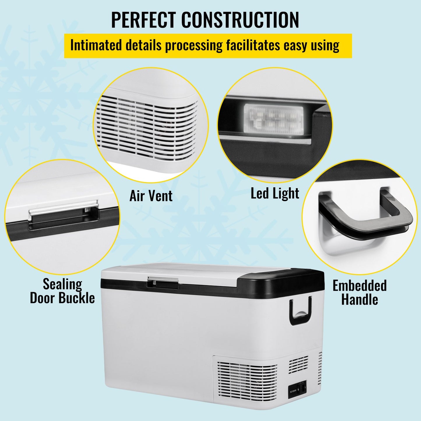 12 Volt Refrigerator, 22Qt, Dual Zone Car Fridge Freezer w/ App Control & Wheels, 12/24V DC & 100-240V AC Electric Compressor Cooler for Car Truck Vehicle RV Boat Outdoor & Home Use