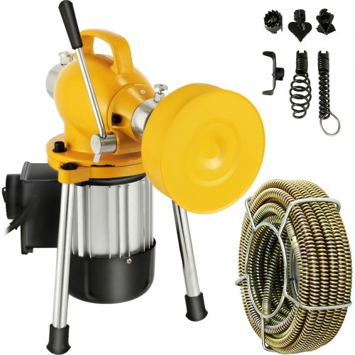 Drain Auger 20-100mm 400W Pipe Dredger Pipeline Unblocker Snake Cleaner Portable Tool for Toilet