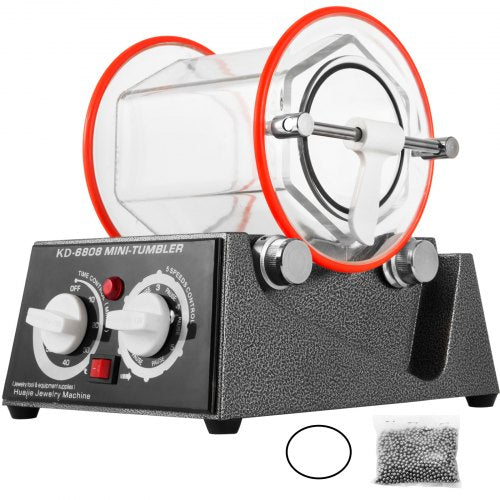 KT6808 Jewelry Polisher Tumbler 3Kg Mini Polisher Tumbler Rotary Tumbler Surface Polisher Jewelry Polishing Finishing Machine