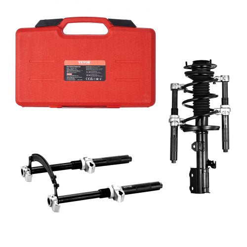 Coil Spring Compressor Tool, 2 pcs Heavy Duty Macpherson Strut Spring Compressor Set, 2646 lbs Strut Spring Compressor with Safety Bracket and Carrying Case, for Car Truck ATV UTV