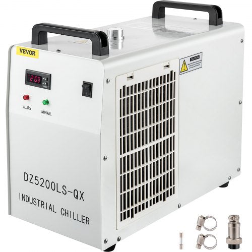 Industrial Chiller, CW5200 Industrial Water Chiller, 1400W Cooling Capacity, 6L Capacity Cooling Water, Precise Thermostat Recirculating Chiller for 130/150W Engraving Machine Cooling Machine