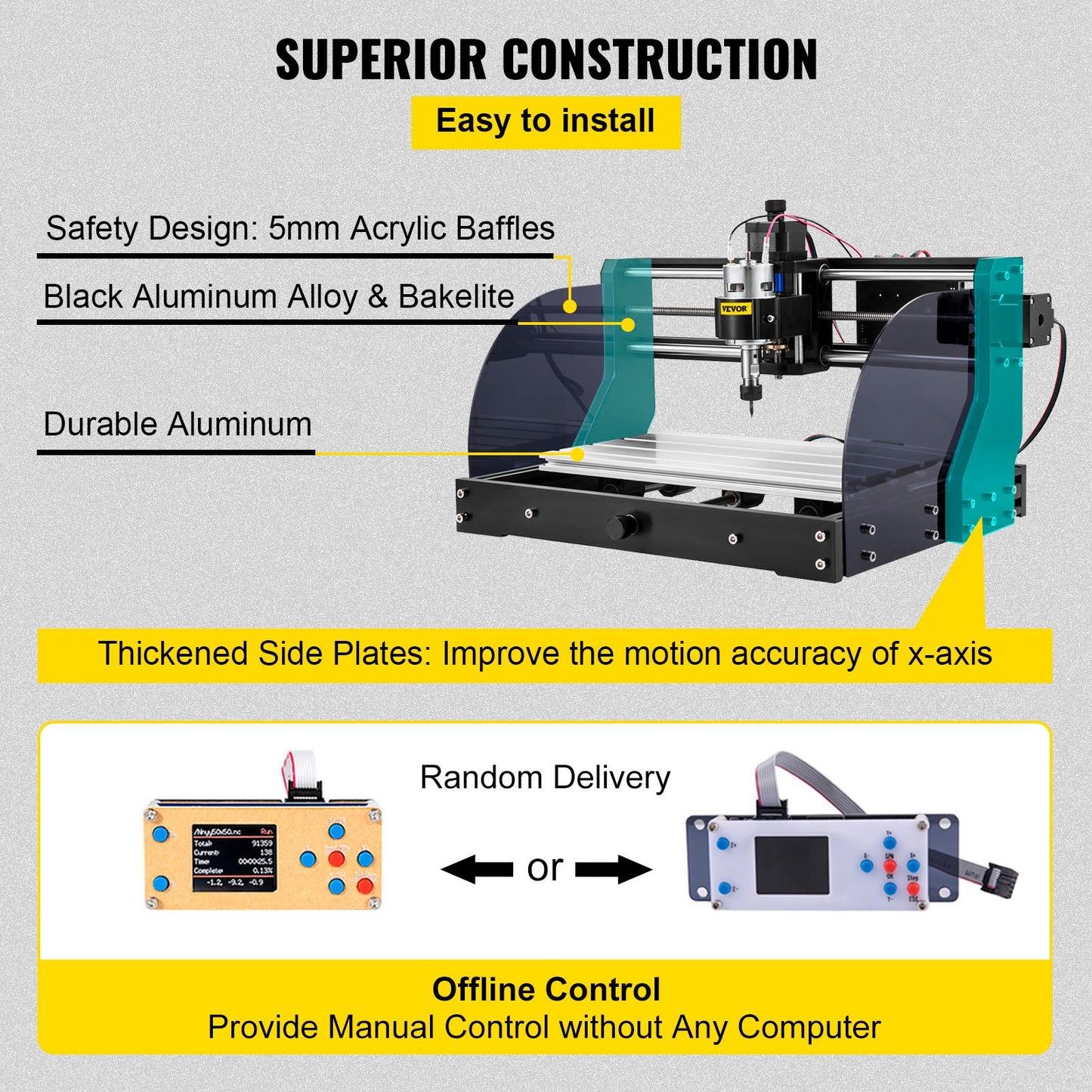 CNC 3018 Pro CNC 3018 300×180×45mm CNC Machine GRBL Control Mini Laser Engraver with Offline Controller 3 Axis laser engraving machine for Carving Milling Plastic Acrylic PVC