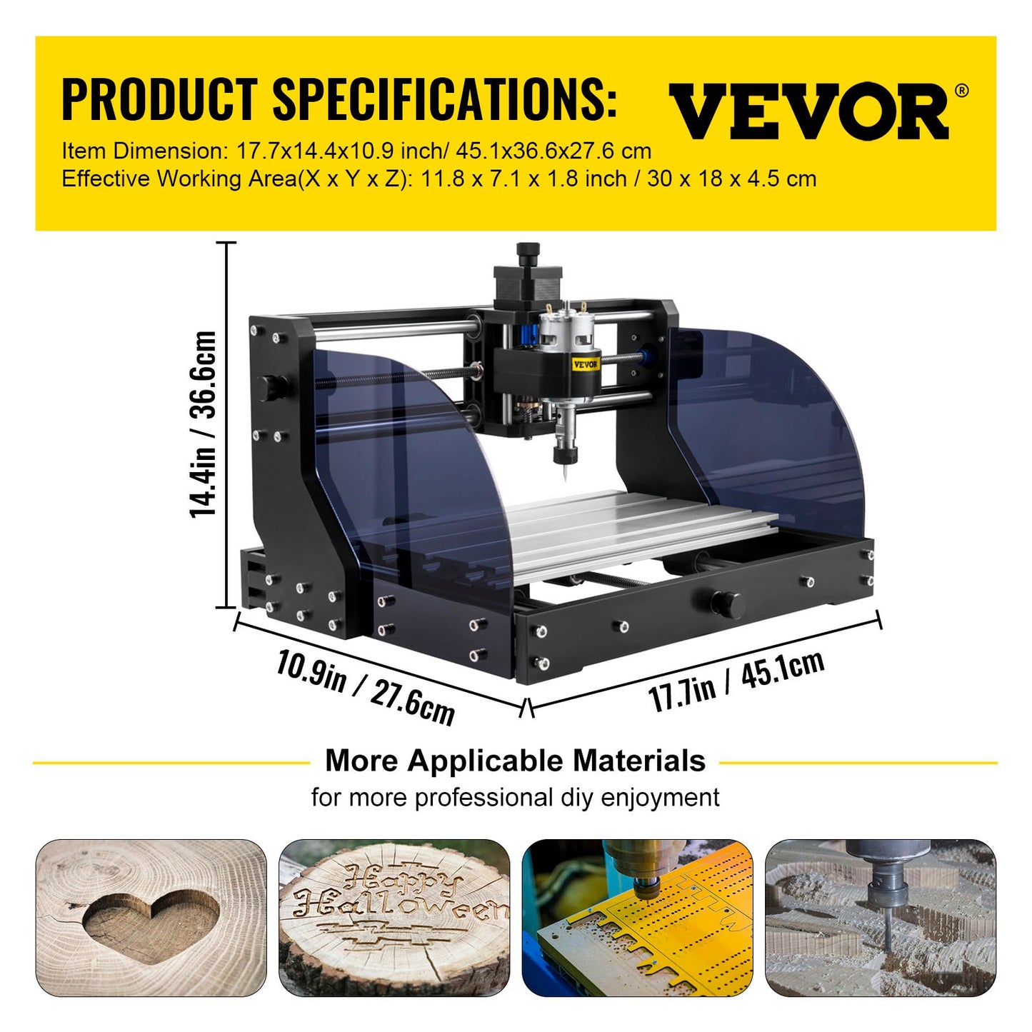 CNC 3018 Pro CNC 3018 300×180×45mm CNC Machine GRBL Control Mini Laser Engraver with Offline Controller 3 Axis laser engraving machine for Carving Milling Plastic Acrylic PVC