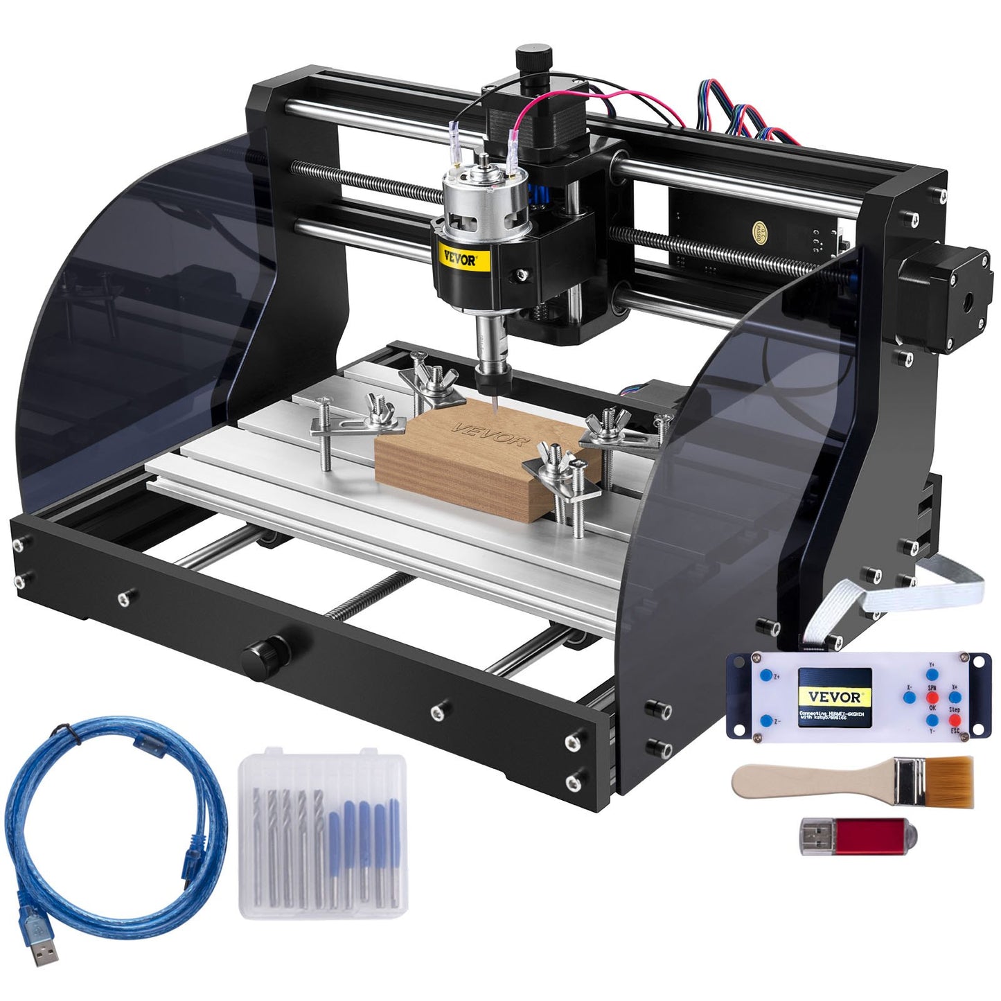 CNC 3018 Pro CNC 3018 300×180×45mm CNC Machine GRBL Control Mini Laser Engraver with Offline Controller 3 Axis laser engraving machine for Carving Milling Plastic Acrylic PVC