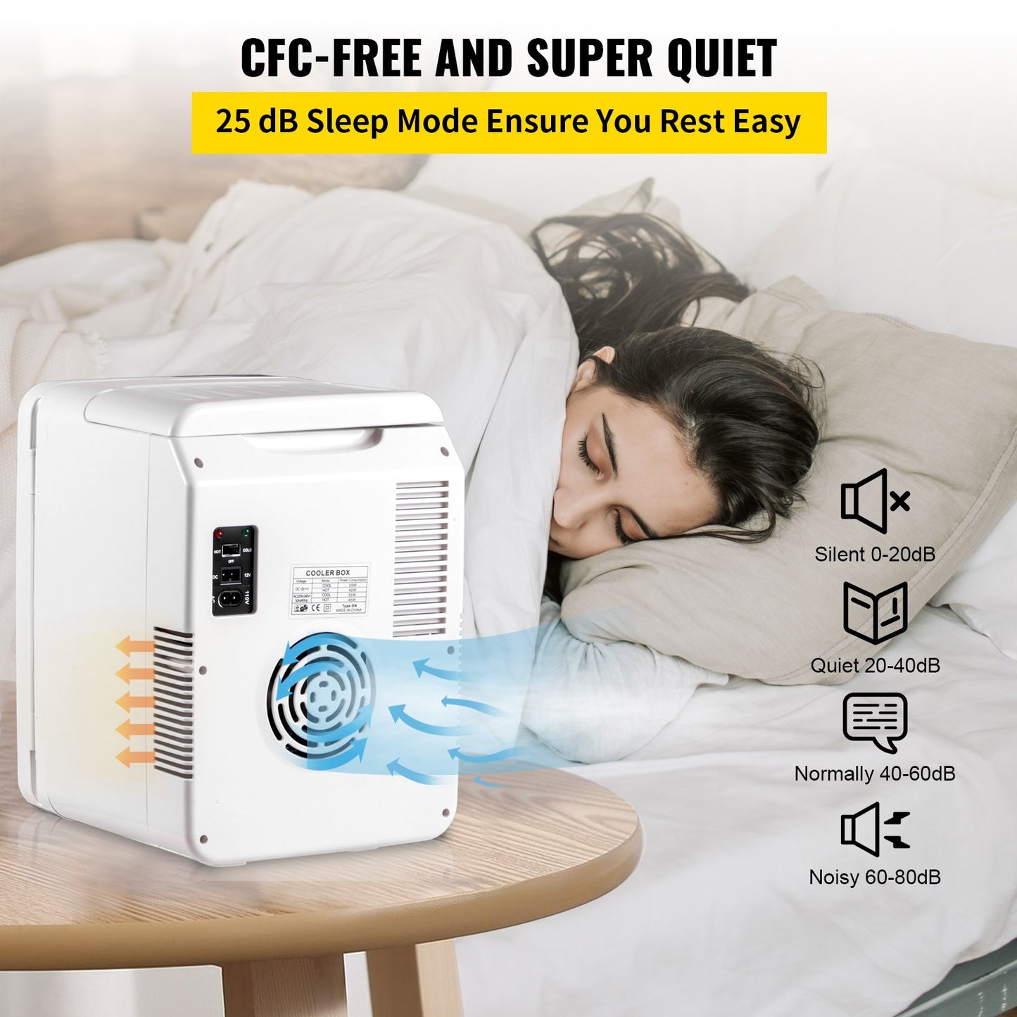 Mini Fridge 10 Liter Portable Cooler Warmer, AC/DC Skincare Fridge, Stylish Look Compact Refrigerator, Lightweight Beauty Fridge, for Bedroom Office Car Boat Dorm Cosmetic Medicine in White