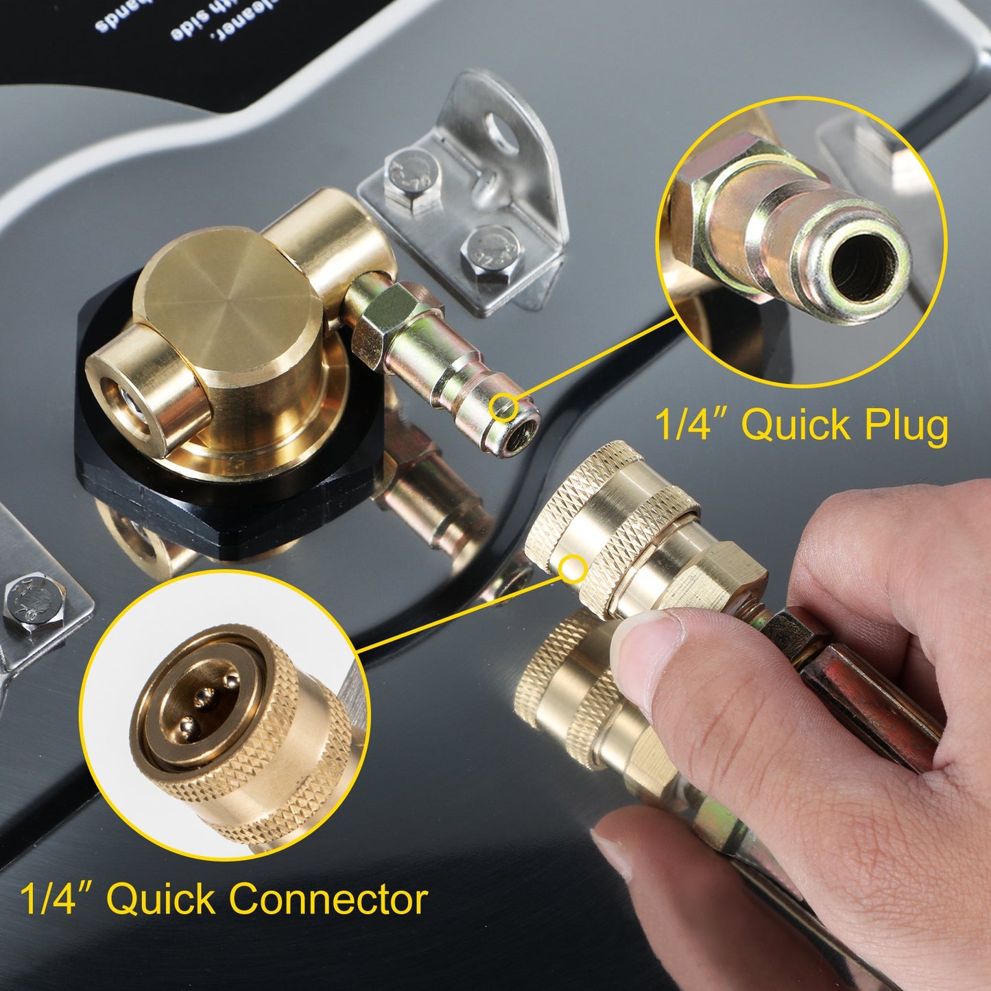 Surface Cleaner, 4000 psi Pressure Surface Cleaner, 16" Pressure Washer Surface Cleaner 1/4" QC Pressure Washing Surface Cleaner Stainless Steel Pressure Cleaner for Decks with Twin Rotary Arm