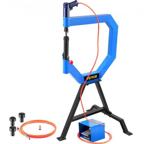 Pneumatic Planishing Hammer, 19.63" Throat Power Hammer Blacksmithing, Planishing Hammer w/ Foot Pedal & Steel Stand, 50-100PSI Air Planishing Hammer, English Wheel for Industrial Metal Shaping
