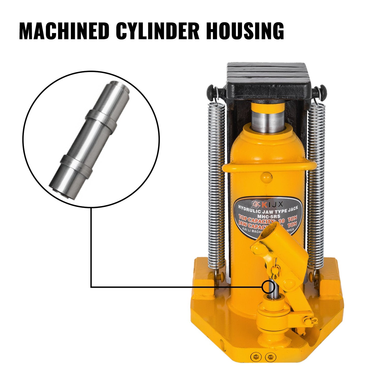 Hydraulic Toe Jack 10 Ton/22000 lbs (Top), and 5 Ton/11000 lbs (Toe) Manual Heavy Duty Auto Truck RV Repair Lift Tools for Lifting Farm Vehicles, Heavy-duty Machinery, Industrial Equipment