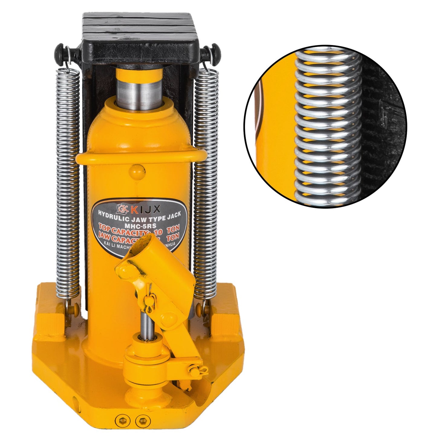 Hydraulic Toe Jack 10 Ton/22000 lbs (Top), and 5 Ton/11000 lbs (Toe) Manual Heavy Duty Auto Truck RV Repair Lift Tools for Lifting Farm Vehicles, Heavy-duty Machinery, Industrial Equipment