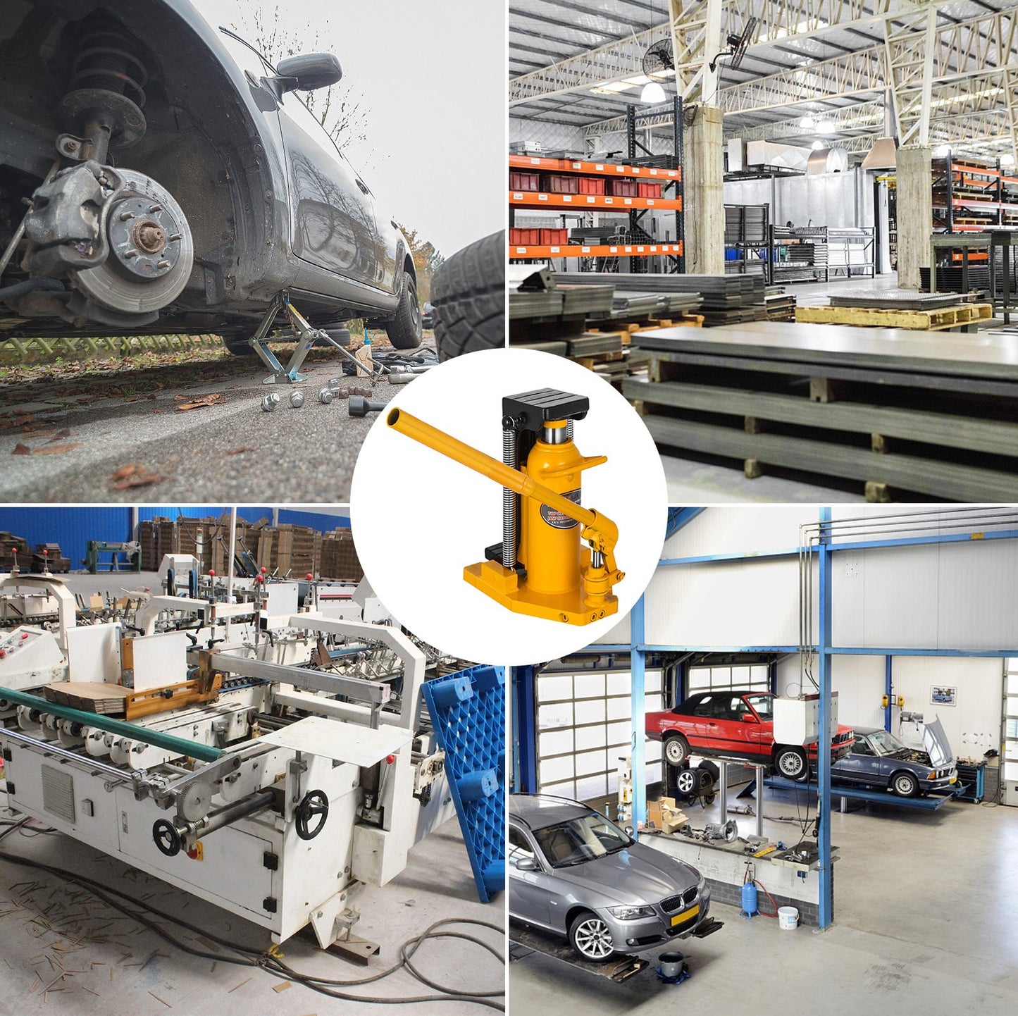 Hydraulic Toe Jack 10 Ton/22000 lbs (Top), and 5 Ton/11000 lbs (Toe) Manual Heavy Duty Auto Truck RV Repair Lift Tools for Lifting Farm Vehicles, Heavy-duty Machinery, Industrial Equipment