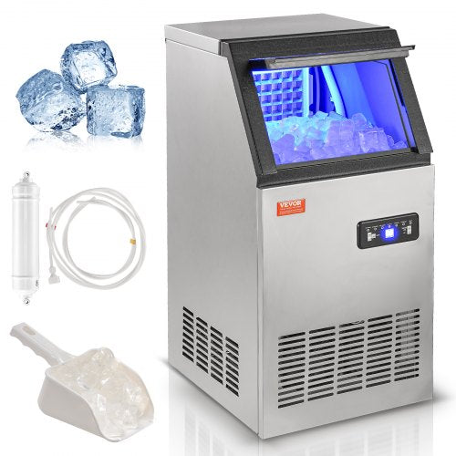 Commercial Ice Maker Freestanding Cabinet Machine 38kg/24H 40 Ice Cubes