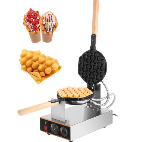 Commercial Egg Waffle Make 220V 1400W Bubble Waffle Maker Stainless Steel Egg Waffle Maker 30pcs Egg Waffle Maker Professional Bubble Egg Waffles Cake Machine Waffle Baker