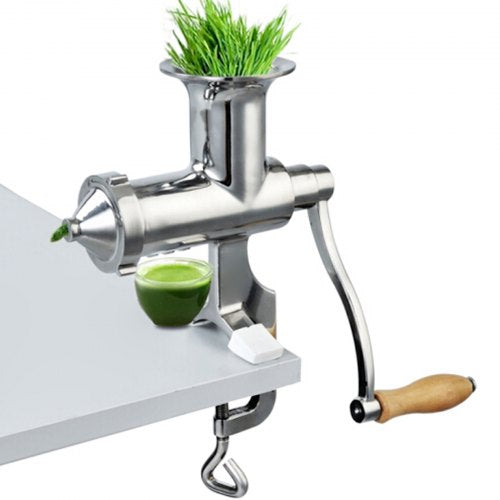 Manual Wheatgrass Juicer Extractor Portable Manual Juicer Extractor with 3 Sieves Stainless Steel Wheatgrass Extractor Squeezer Machine for Vegetables Fruits Wheatgrass