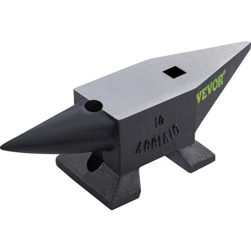 Cast Steel Anvil, 22 Lbs(10kg) Single Horn Anvil with Large Countertop and Stable Base, High Hardness Rugged Round Horn Anvil Blacksmith, for Bending, Shaping