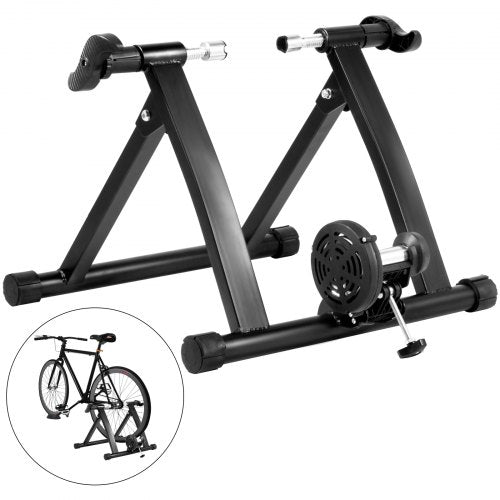 Bike Magnetic Turbo Trainer Home Trainer Bike Trainer Stand with Noise Reduction Wheel Foldable Adjustable Indoor Mountain & Road Bicycles Fixed Gear Trainer 26" - 28", 700C Wheels
