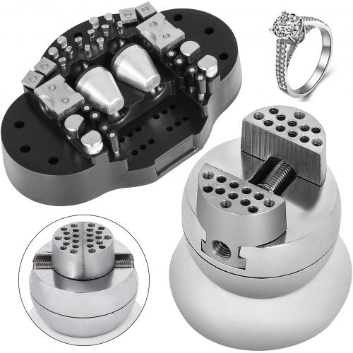 3 Inch Engraving Block Block Ball Vise with 30Pcs Attachment Inlaid Diamonds Full Set Ball Vise Engraving Setting Tool for Jewelry Handwork
