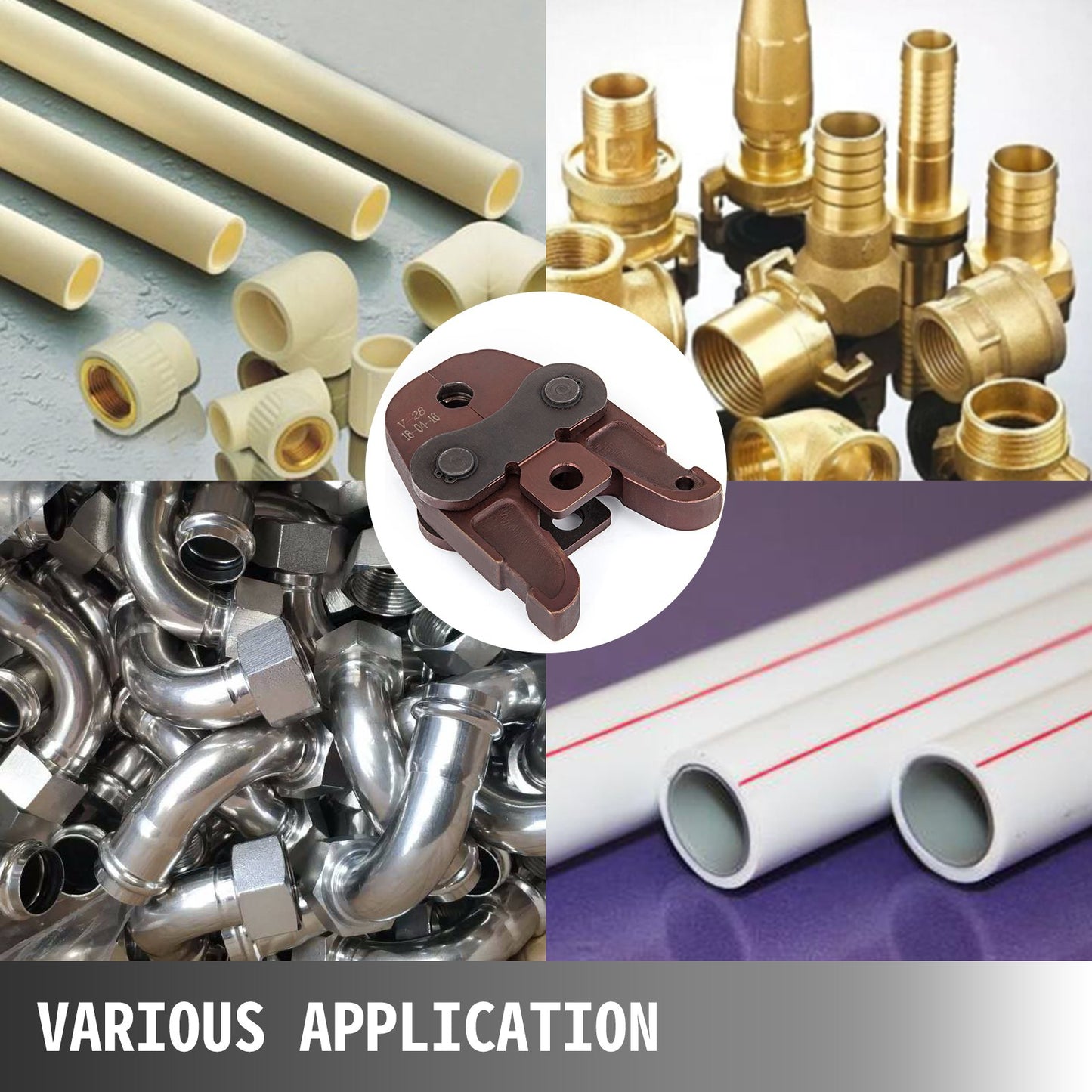 Compact Propress Jaw 1.1 inch / 28 mm Propress Compact Press Jaw Steel Standard Jaw for Propress Compatible Pipe Wrench Jaw Set with Tool Kit Propress Jaw for Inline Press & PEX pipe