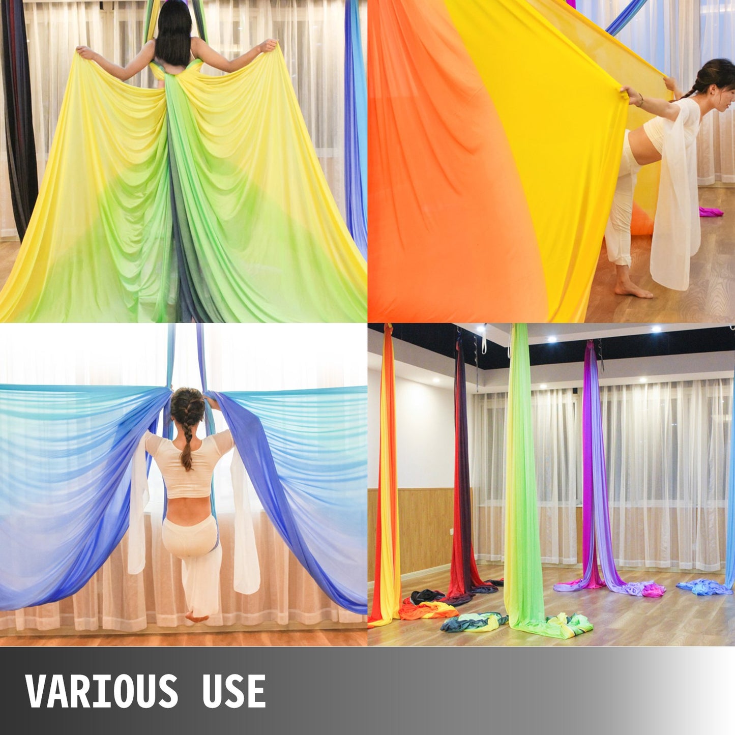 10mx2.8m Aerial Silk Yoga Swing Kit Yoga Hammock Antigravity Pilates