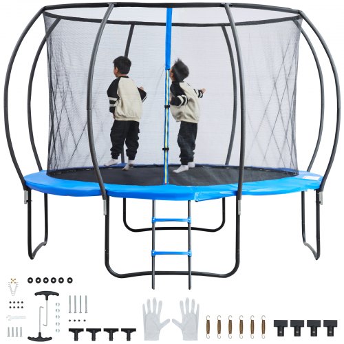 10FT Outdoor Recreational Trampoline for Kids with safety Enclosure Net