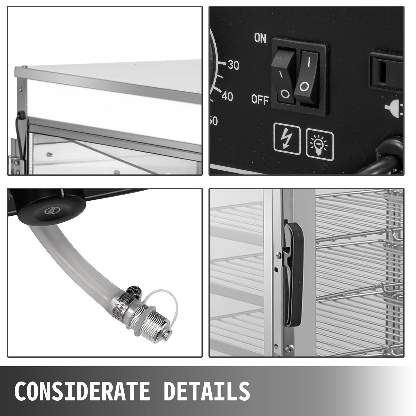 Commercial Bun Steamer 5-Layer, Restaurant Bun Warmer 900W, Commercial Food Steamer 30-110℃/86-230℉ Bun Steamer Machine, 11.8x11.8-Inch Racks, Food Warmer Steamer Stainless Steel, for Buffet