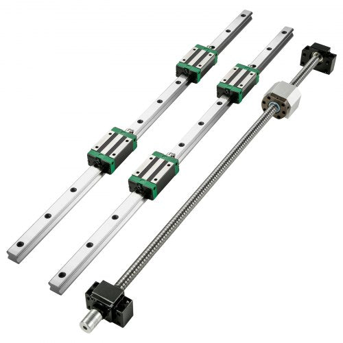 Linear Guide Rail 2Pcs HGR20-700mm Linear Slide Rail with 1Pcs RM1605-700mm Ballscrew with BF12/BK12 Kit Linear Slide Rail Guide Rail Square for DIY CNC Routers Lathes Mills