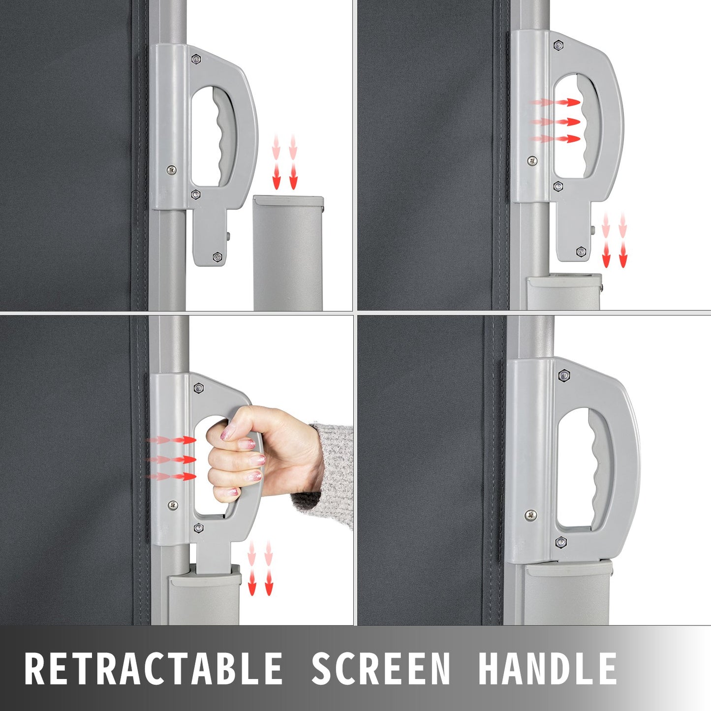 Black Retractable Patio Screen 63 Inch In Height Retractable Screen 118 Inch In Length Office Dividers Partition Wall Outdoor Retractable Gate Retractable Fence Screens For Patio Privacy