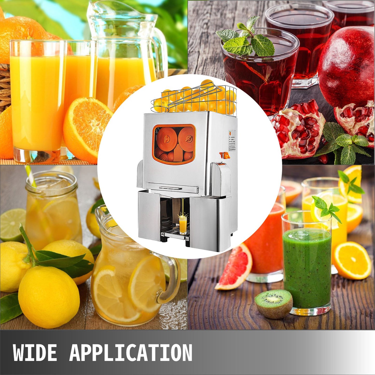 Commercial Orange Juice Machine Stainless Steel Orange Juicer Squeezer Machine Citrus Juicer Electric Fruit Juicer Machine for Squeezing Orange Lemons Juice