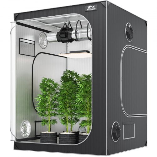 Grow Tent 60 x 60 x 80 in Indoor Growing Tent Hydroponic Window Door Tray