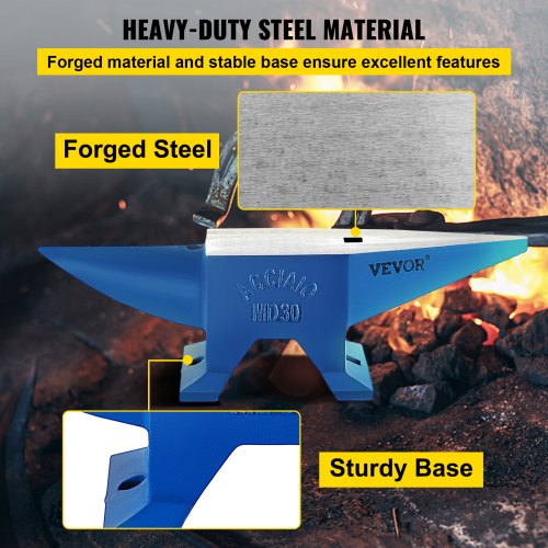 Pro Horn Anvil 30KG/66.1LBS Weight Steel Anvil Blacksmith Blacksmith Anvil, Portable Rugged Cast Iron Anvil Blacksmith Anvil Stable Workbench Blacksmith Forge Anvil Tool