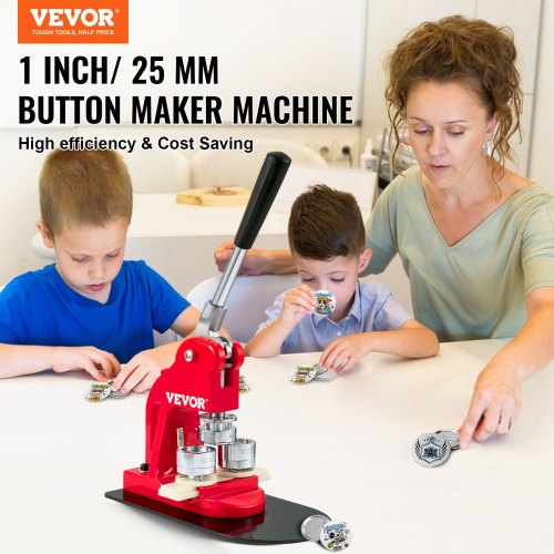 Button Maker Machine Badge Pin Machine 1" 25 MM 500 Free Parts Press Kit
