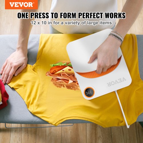 Heat Press 12 x 10 in Portable Easy Press Sublimation Transfer DIY T-shirt