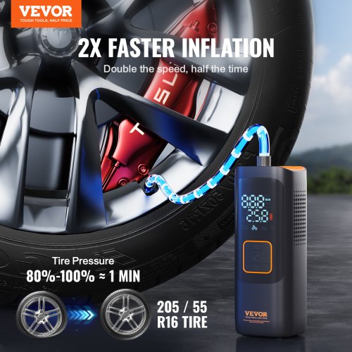 Tire Inflator Portable Air Compressor 7800mAh 2X Faster 160PSI Auto-Off