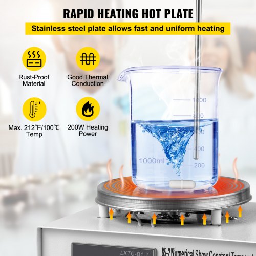 85-2 Magnetic Stirrer with Heating Plate 1000ml Hotplate Laboratory Magnetic Stirrer 300W Digital Display