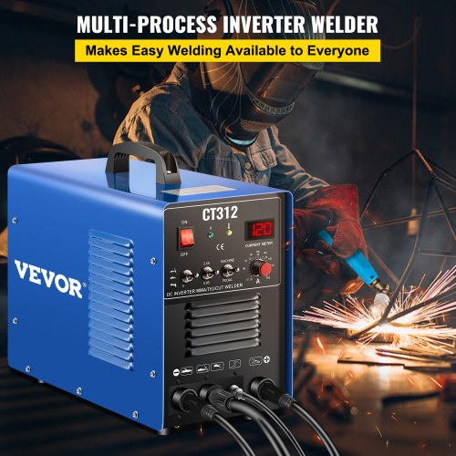 3 In1 CT312 Combo Welder Plasma Cutter/TIG/MMA Inverter Welder, Multi Functional TIG/MMA/Plasma Cutter Air Plasma Cutter Weldering Machine Welder, Output Current 20-120 A