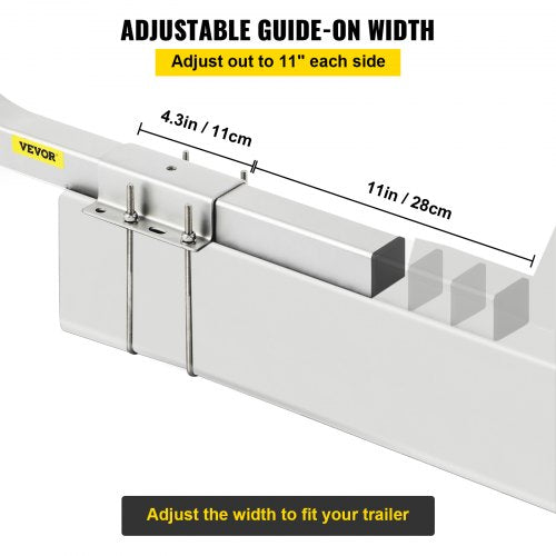 Boat Trailer Guide ons, 2PCS Heavy-duty Roller Guide-on System, Galvanized Steel Trailer Guides, Complete Mounting Accessories Included, for Ski Boat, Fishing Boat or Sailboat Trailer, 16"