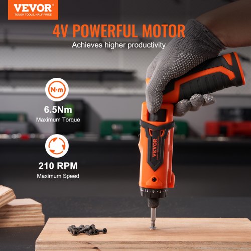 Cordless Screwdriver, 4V 7Nm Electric Screwdriver Rechargeable Set with 11 Accessory Kit and Charging Cable, LED Light Dual Position Handle, Nut Drivers Magnetic Bit Holder Tool Kit Home Repair
