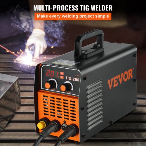 TIG-200C, 200 Amp TIG/MMA ARC 2-in-1 Welder HF IGBT DC Inverter Welding Machine for Welding Steel, Titanium And Copper Alloys